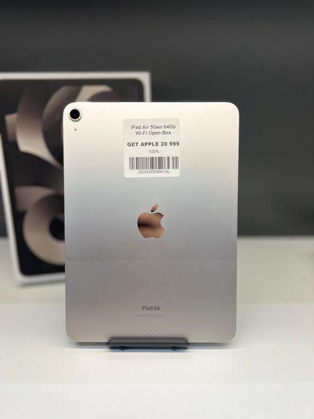 iPad Air 5Gen 10,9" 2022, М1, 64GB WI-FI,(А2588) АКБ 100% "Starlight" Open Box 2000000099019 фото