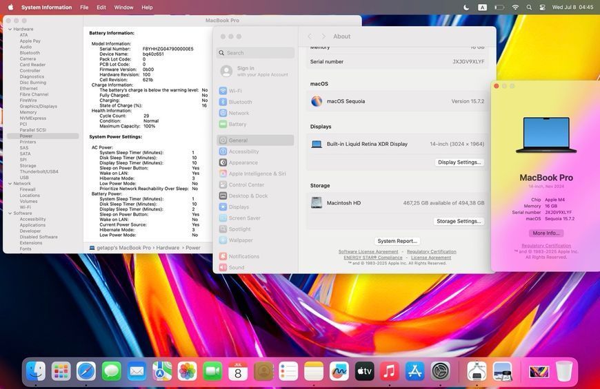 MacBook Pro 14&rsquo;&rsquo; 2024, M4 16 / 10CPU - 10GPU / 512GB (А3112) АКБ 100% 2000000112022 фото