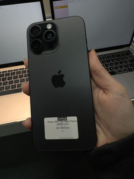 iPhone 16 Pro Max, 2024, 256GB, Black Titanium, АКБ 91% E-Sim 2000000103075 фото