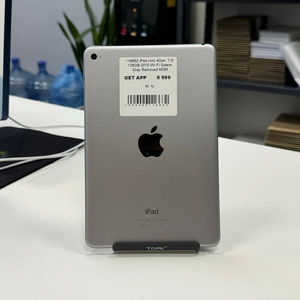 iPad Mini 4Gen 7.9&rsquo;&rsquo;, 2015, 128GB, Wi-Fi, (A1538), АКБ 96% "Space Gray" Removed MDM  2000000116662 фото