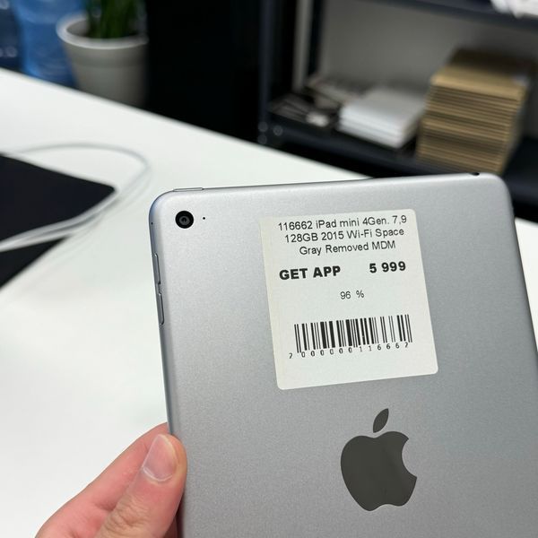 iPad Mini 4Gen 7.9&rsquo;&rsquo;, 2015, 128GB, Wi-Fi, (A1538), АКБ 96% "Space Gray" Removed MDM  2000000116662 фото