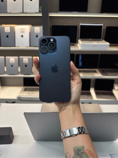 iPhone 15 Pro Max, 2023, 256GB, Blue Titanium, АКБ 100% NanoSim 2000000116082 фото