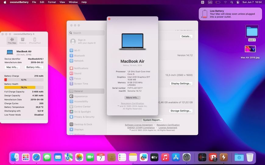 MacBook Air 13&rsquo;&rsquo; 2018, i5 8 / 128GB (A1932) АКБ 82% 2000000103228 фото