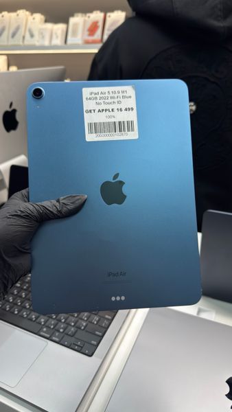 iPad Air 5Gen 10,9" 2022, М1, 64GB WI-FI,(А2588) АКБ 100% "Blue". No Touch ID ОЧ 2000000102870 фото
