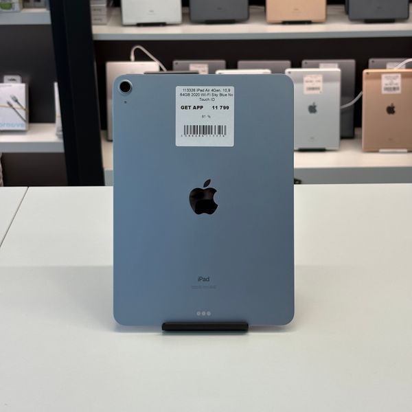 iPad Air 4Gen 10,9", 2020, 64GB, WI-FI, (А2316), АКБ 81% "Sky Blue" No Touch-ID 2000000113326 фото