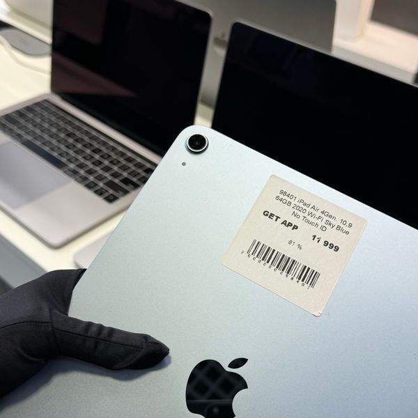 iPad Air 4Gen 10,9", 2020, 64GB, WI-FI, (А2316), АКБ 81% "Sky Blue" No Touch-ID 2000000098401 фото