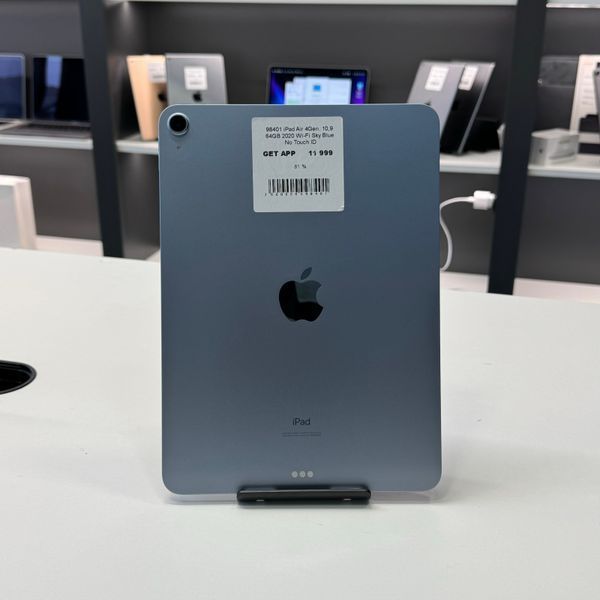 iPad Air 4Gen 10,9", 2020, 64GB, WI-FI, (А2316), АКБ 81% "Sky Blue" No Touch-ID 2000000098401 фото