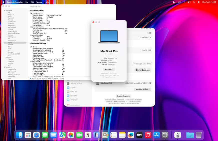 MacBook Pro 16&rsquo;&rsquo; 2023, M2 Pro 16GB / 12CPU - 19GPU / 512GB (А2779) АКБ 89% 2000000095288 фото