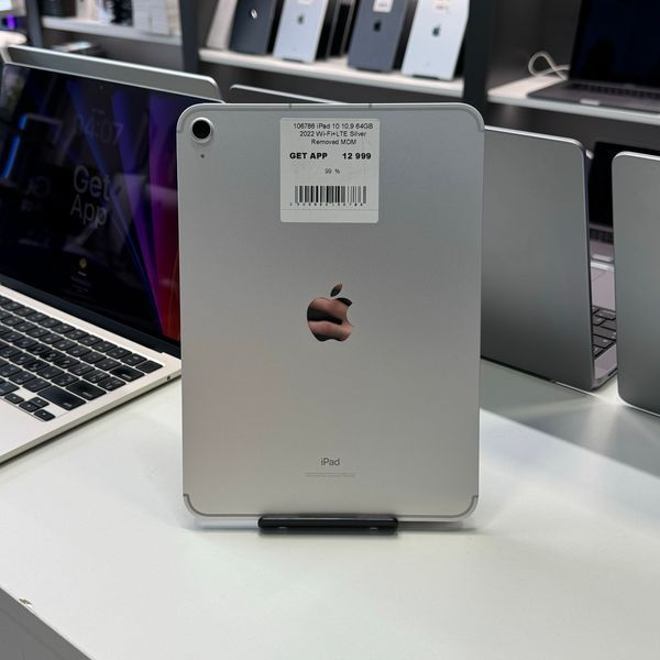 іPad 10Gen 10.9&rsquo;&rsquo;, 2022, 64GB, Wi-Fi+LTE, (А2757), АКБ 99% "Silver" Removed MDM  2000000106786 фото