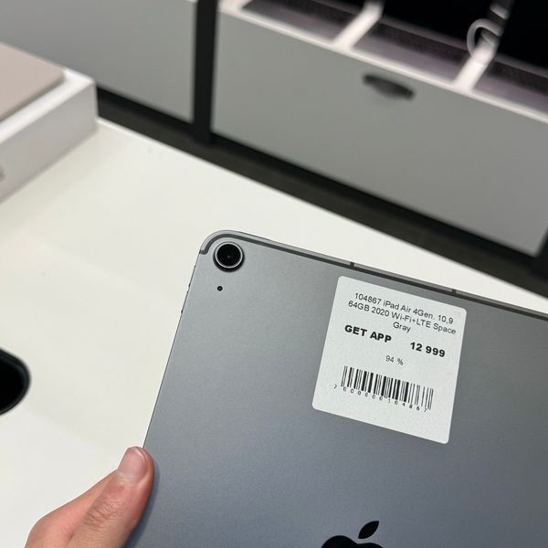 iPad Air 4Gen 10,9", 2020, 64GB, WI-FI+LTE, (А2324), АКБ 94% "Space Grey" 2000000104867 фото