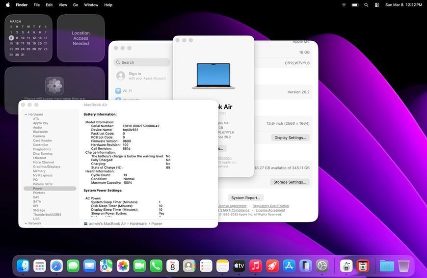 MacBook Air 13&rsquo;&rsquo; 2025, М4 16 / 256GB (A3240) АКБ 100% + BOX 2000000099361 фото