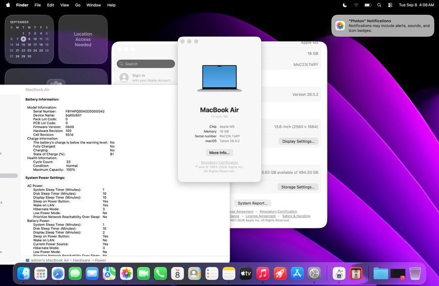 MacBook Air 13.6&rsquo;&rsquo; 2026, М5 16 / 512GB (A3449) АКБ 100%  2000000118093 фото