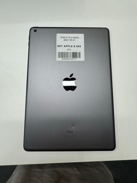 iPad 9Gen 10.2&rsquo;&rsquo;, 2021, 64GB, Wi-Fi, (A2602), АКБ 93% "Space Gray" 2000000106717 фото