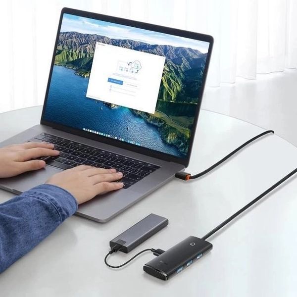 USB-хаб 4in1 Baseus Lite Series 4-port USB-A to 4xUSB-A 3.0/Type-С 00003873 фото