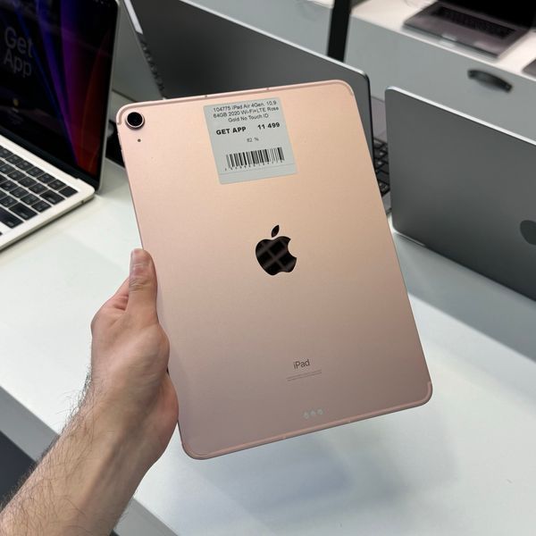 iPad Air 4Gen 10,9", 2020, 64GB, WI-FI+LTE, (А2324), АКБ 82% "Rose Gold" No Touch ID!  2000000104775 фото