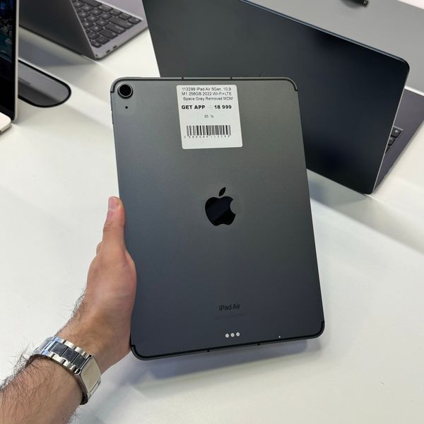 іPad Air 5Gen 10.9&rsquo;&rsquo;, 2022, М1, 256GB, Wi-Fi+LTE, (А2589), АКБ 85%, "Space Gray" Removed MDM  2000000112299 фото