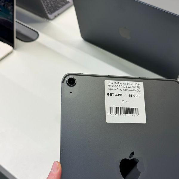іPad Air 5Gen 10.9&rsquo;&rsquo;, 2022, М1, 256GB, Wi-Fi+LTE, (А2589), АКБ 85%, "Space Gray" Removed MDM  2000000112299 фото