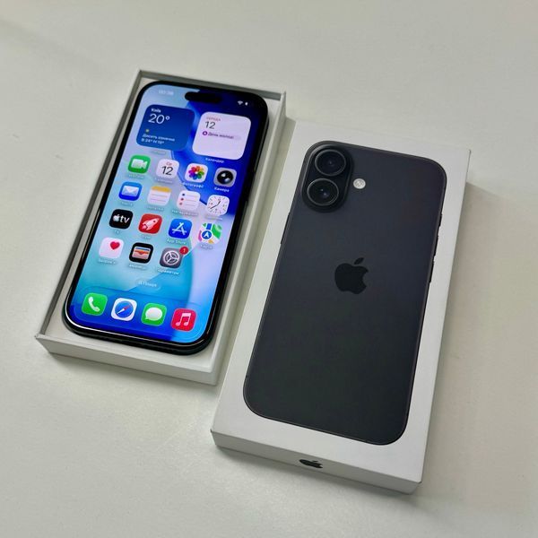 iPhone 16, 2024, 128GB, Black, АКБ 93% 2000000114774 фото