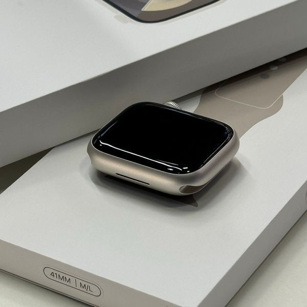 Apple Watch (9 Gen.), 41mm&rsquo;&rsquo;, 2023, GPS " Starlight Aluminum Case" АКБ 90-100% + BOX 2000000109510 фото