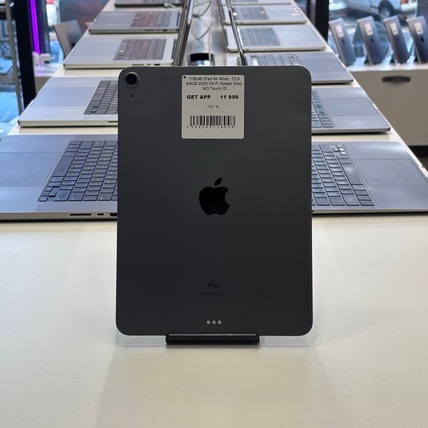 iPad Air 4Gen 10,9", 2020, 64GB, WI-FI, (А2316), АКБ 100% "Space Gray" No Touch ID!  2000000118048 фото