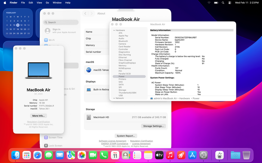 MacBook Air 13&rsquo;&rsquo; 2020, М1 16 / 256GB (A2337) АКБ 100% 2000000096131 фото