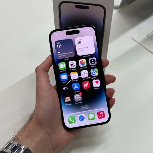 iPhone 14 Pro, 2022, 128GB, Space Black, АКБ 100% E-Sim 2000000120881 фото