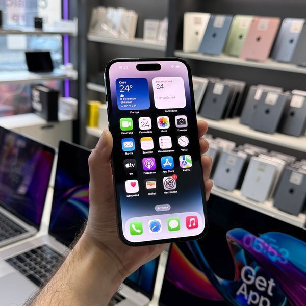 iPhone 14 Pro, 2022, 256GB, Space Black, АКБ 85% E-Sim 2000000107219 фото