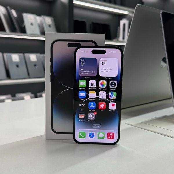 iPhone 14 Pro, 2022, 128GB, Space Black, АКБ 100% E-Sim 2000000120881 фото
