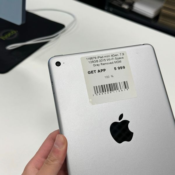 iPad Mini 4Gen 7.9&rsquo;&rsquo;, 2015, 128GB, Wi-Fi, (A1538), АКБ 100% "Space Gray" Removed MDM 2000000116679 фото